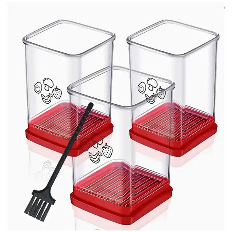 Fruit Speed Cup Slicer with Push Plate Egg Slicer Strawberry Banana Cutter Quickly Making Fruit Vegetable Salad Kitchen Gadget