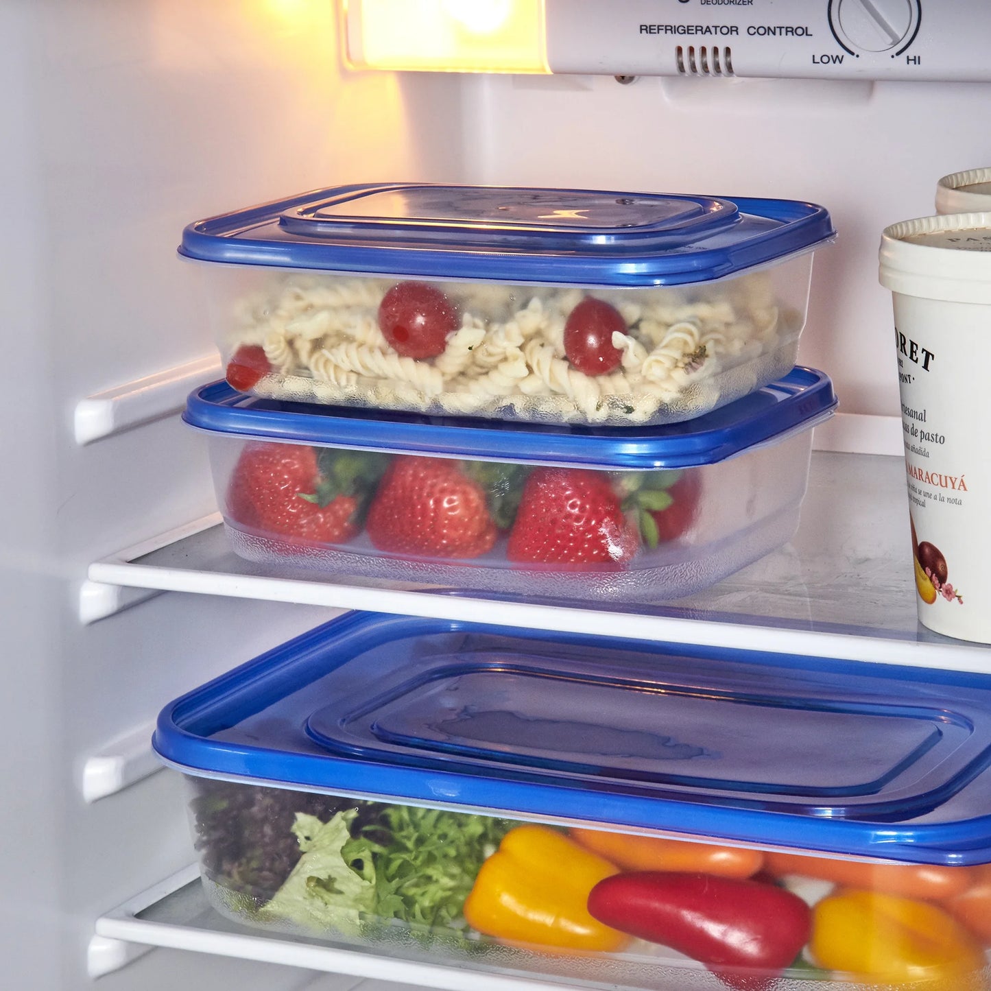 5.23Cup Plastic Rectangle Food Storage Container