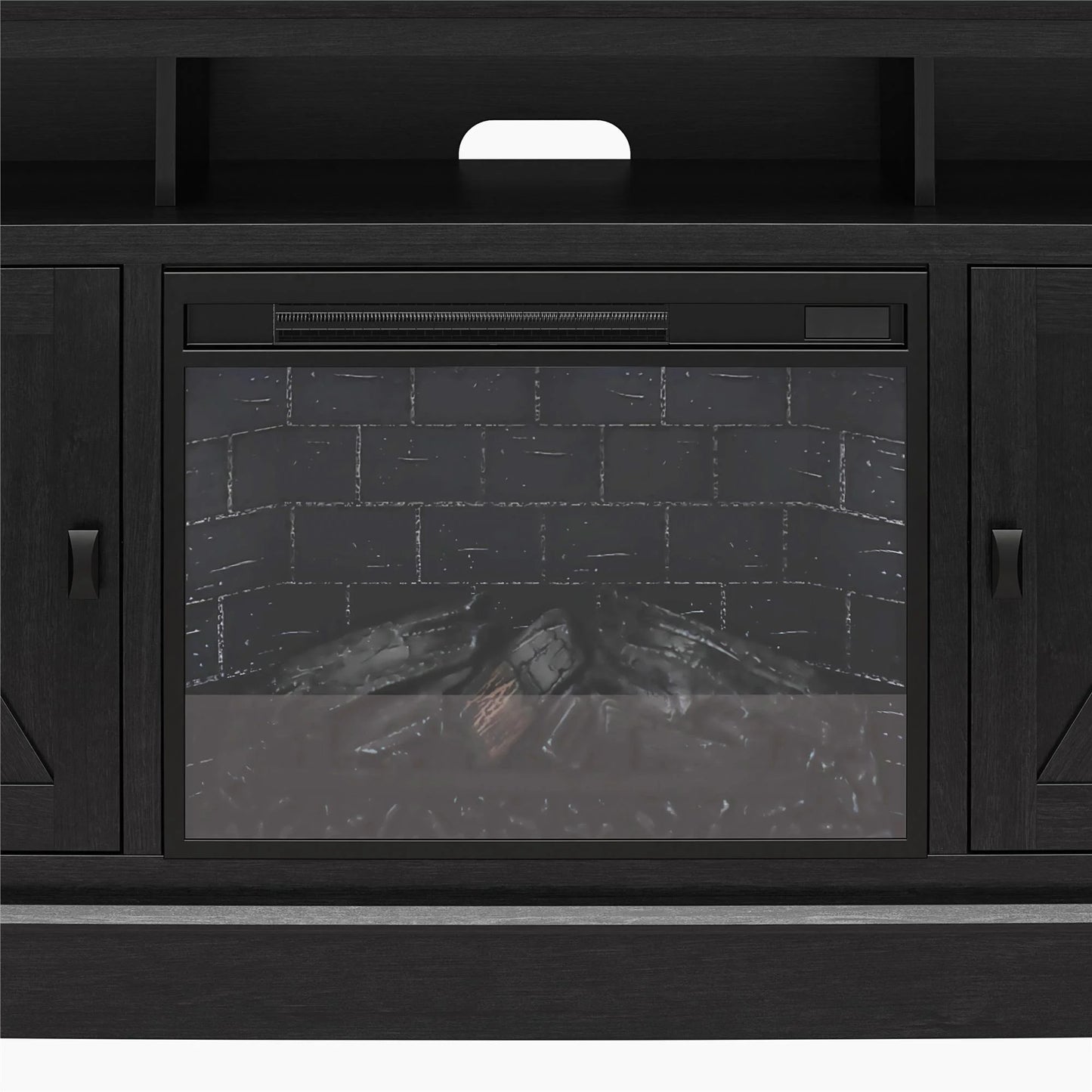 Ashton Lane Electric Fireplace TV Stand for Tvs up to 65", Black Oak