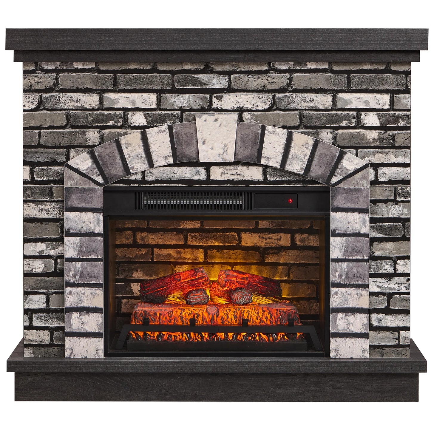 Electric Fireplace with Mantel for 42" TV Stand, Floor Standing Electric Indoor Fireplace