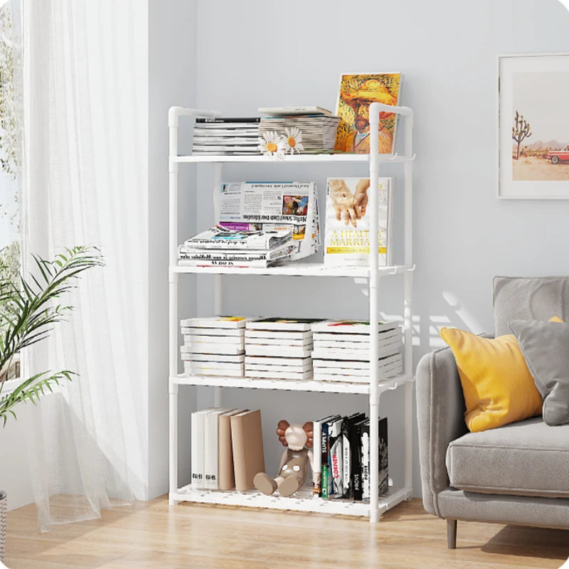 Floor Standing Storage Rack Kitchen Bathroom Microwave Rack Multi Functional Movable without Punching Holes Household Shelves