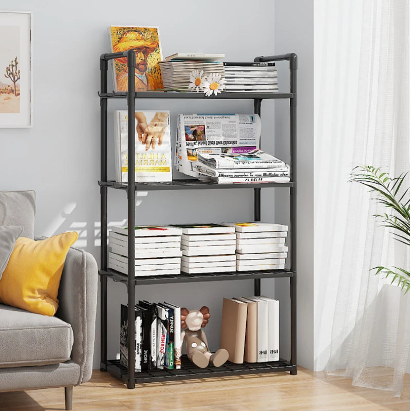 Floor Standing Storage Rack Kitchen Bathroom Microwave Rack Multi Functional Movable without Punching Holes Household Shelves