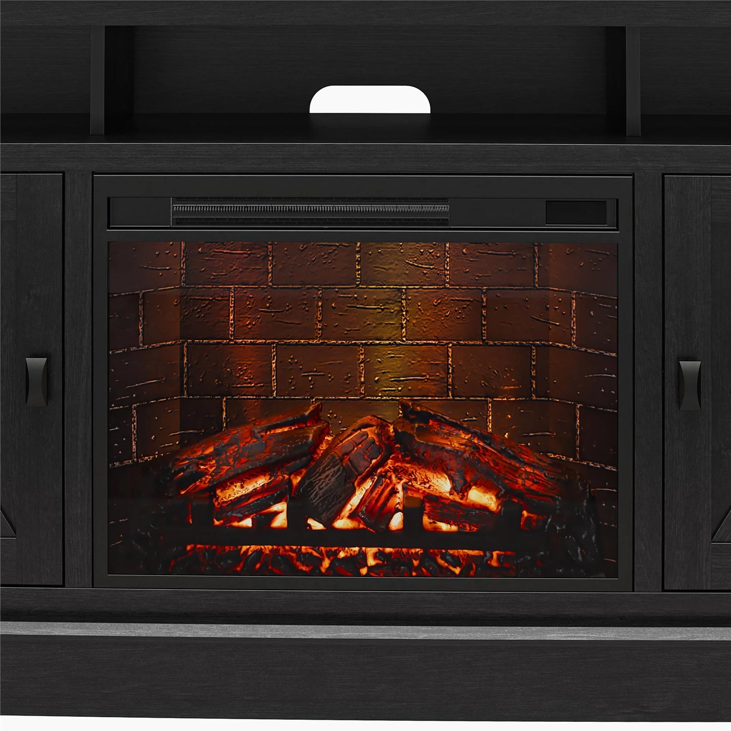 Ashton Lane Electric Fireplace TV Stand for Tvs up to 65", Black Oak