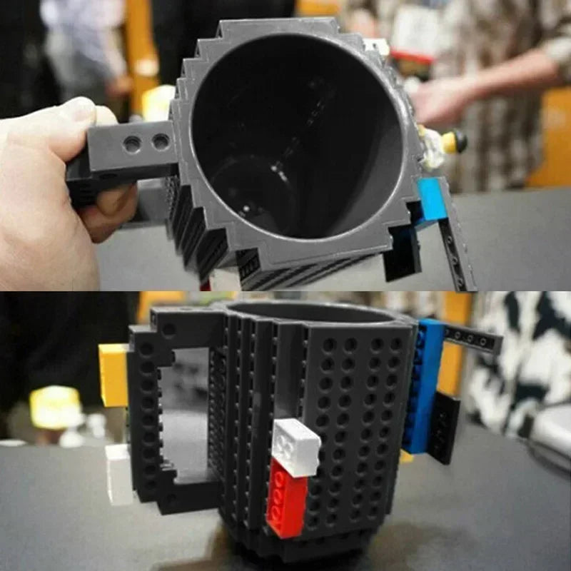 350Ml Creative Milk Mug Coffee Cups Creative Build-On Brick Mug Cups Drinking Water Holder Building Blocks Design