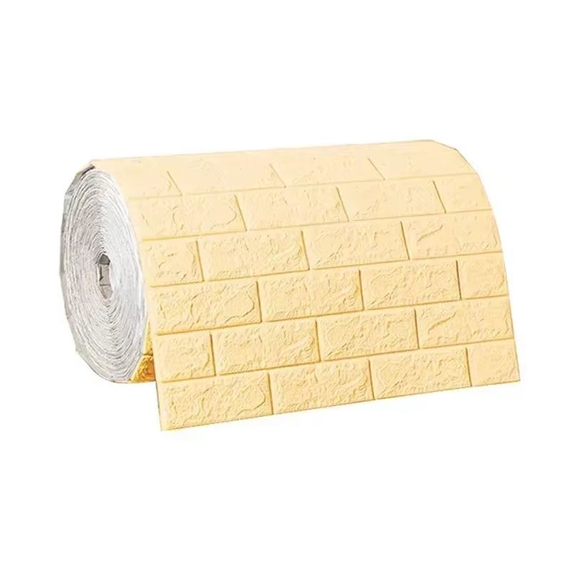 70Cmx1/5/10M 3D Wallpaper Decoration Self-Adhesive Antique Foam Brick Wallpaper Living Room Bedroom Waterproof 3D Wall Sticker
