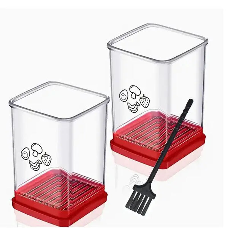 Fruit Speed Cup Slicer with Push Plate Egg Slicer Strawberry Banana Cutter Quickly Making Fruit Vegetable Salad Kitchen Gadget