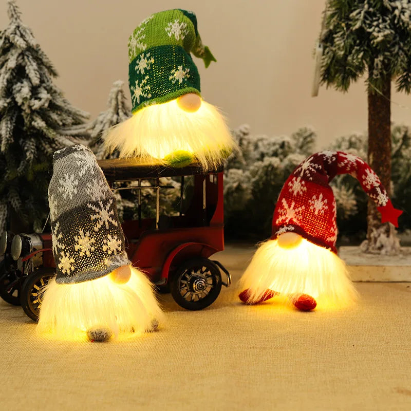 Christmas Gnome Faceless Doll Night Light Merry Christmas Decorations for Home Holiday Ornament Xmas Gift Navidad New Year