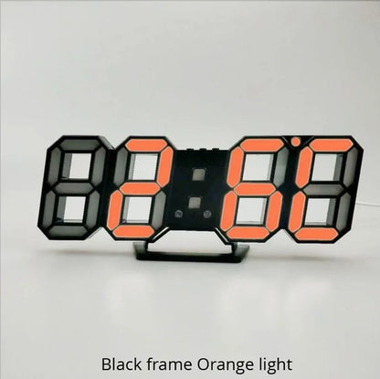 3D LED Wall Clock Modern Design Digital Table Clock Alarm Nightlight Saat Reloj De Pared Watch for Home Living Room Decoration