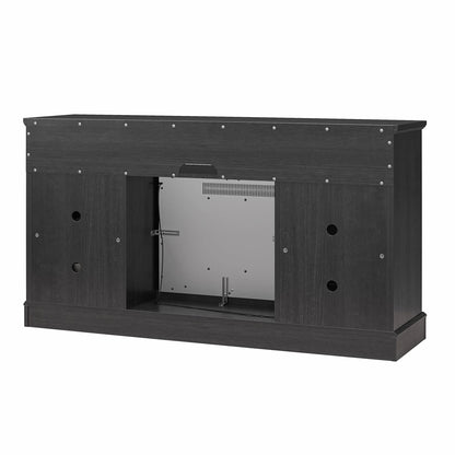 Ashton Lane Electric Fireplace TV Stand for Tvs up to 65", Black Oak