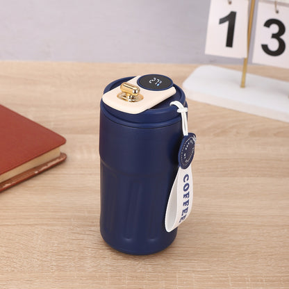 Smart Digital Thermal Bottle Portable Coffee Mug Stainless Steel Water Bottle In-Car Insulated Cup Keep Cold Vacuum Flasks 450Ml
