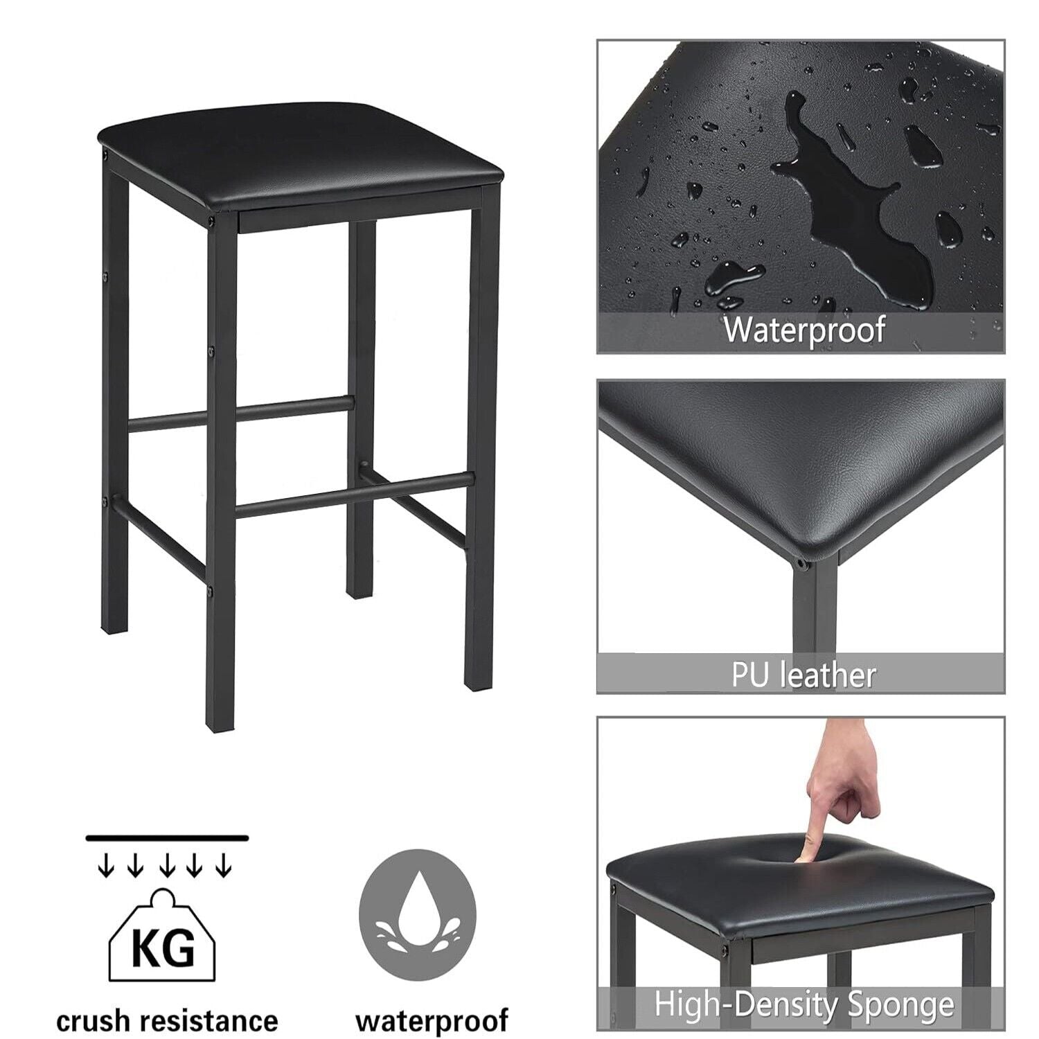 Juego De Mesa De Comedor Bar Para 2 Con Estantes De Almacenamiento Portavasos Y Estante Para Vinos