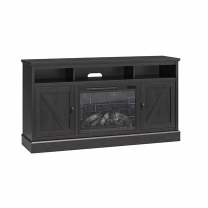 Ashton Lane Electric Fireplace TV Stand for Tvs up to 65", Black Oak