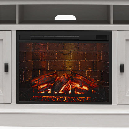 Ashton Lane Electric Fireplace TV Stand for Tvs up to 65", Magnolia Oak/Columbia Walnut