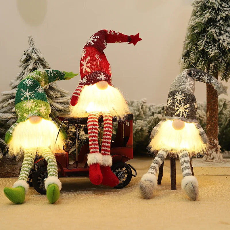 Christmas Gnome Faceless Doll Night Light Merry Christmas Decorations for Home Holiday Ornament Xmas Gift Navidad New Year
