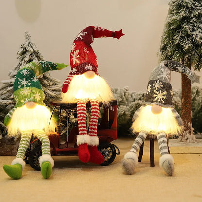 Christmas Gnome Faceless Doll Night Light Merry Christmas Decorations for Home Holiday Ornament Xmas Gift Navidad New Year