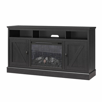 Ashton Lane Electric Fireplace TV Stand for Tvs up to 65", Black Oak