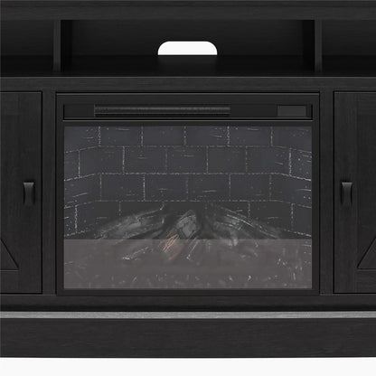 Ashton Lane Electric Fireplace TV Stand for Tvs up to 65", Black Oak