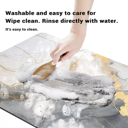 Diatomite Bathroom Carpet Foot Mat Quick Dry Bath Mats Non-Slip Shower Rug Toilet Pad Doormat Washable