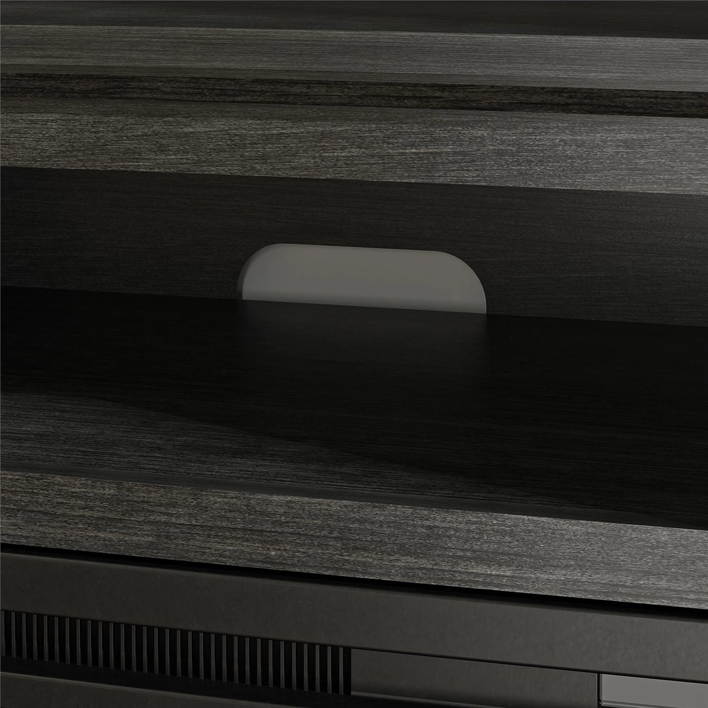 Ashton Lane Electric Fireplace TV Stand for Tvs up to 65", Black Oak