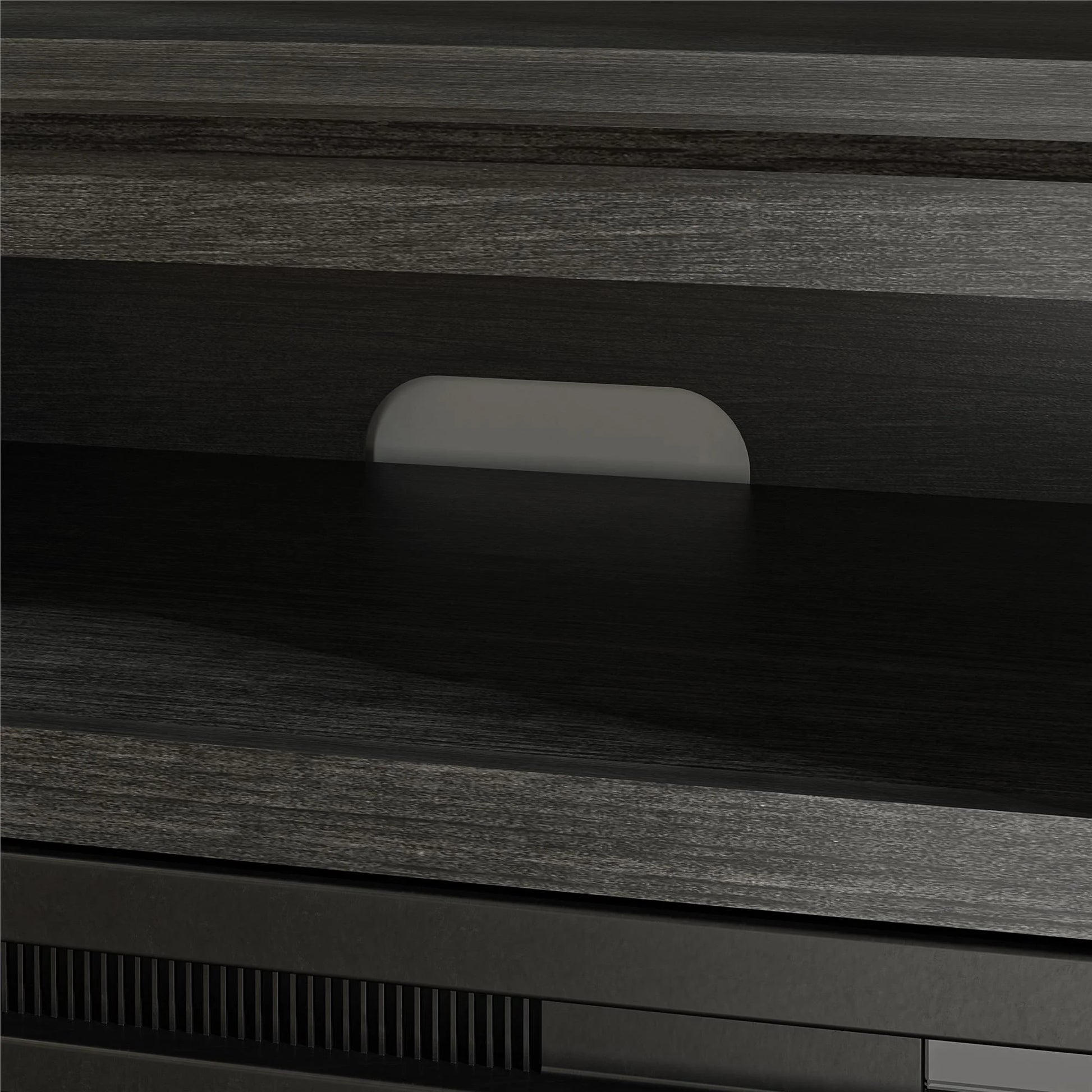 Ashton Lane Electric Fireplace TV Stand for Tvs up to 65", Black Oak