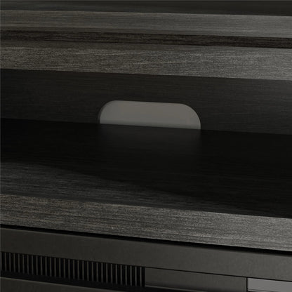 Ashton Lane Electric Fireplace TV Stand for Tvs up to 65", Black Oak