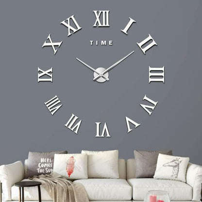 3D Hágalo Usted Mismo Números Romanos Extra Grandes Lujo Espejo De Pared Pegatina Reloj Decoración Del Hogar Reino Unido